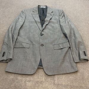 Lauren Ralph Lauren Blazer 40R Gray Plaid Lined Sport Coat Jacket Two‎ Button